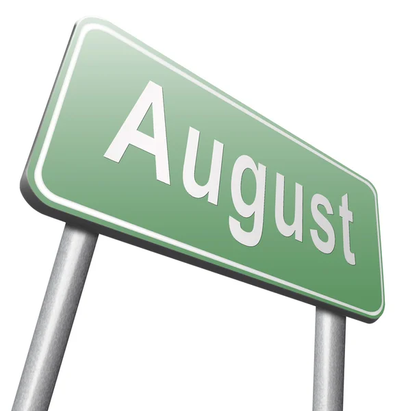 August road sign, billboard — Stock Photo, Image