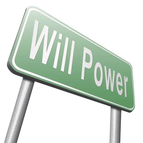 Will Power road sign, billboard — Stock Photo, Image