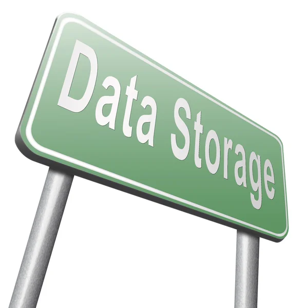 Data storage road sign, billboard — Stock Photo, Image