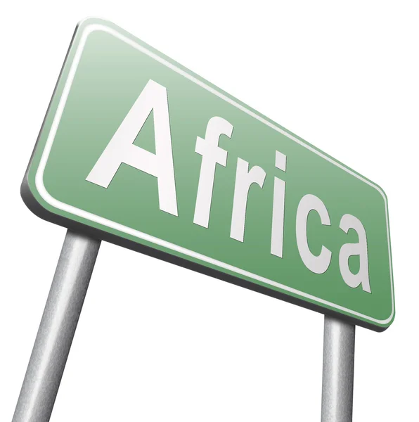 Africa road sign, billboard — Stock fotografie