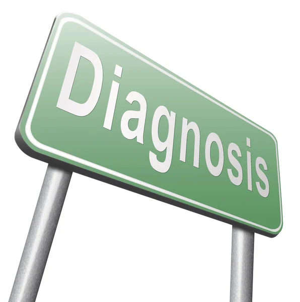 Diagnosis road sign, billboard — Stock Photo, Image