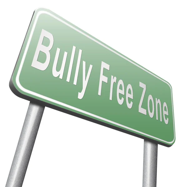 Bully free zone road sign, billboard — Φωτογραφία Αρχείου