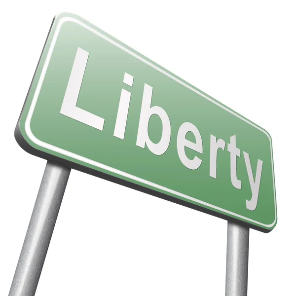 Liberty road sign, billboard — Stock Photo, Image