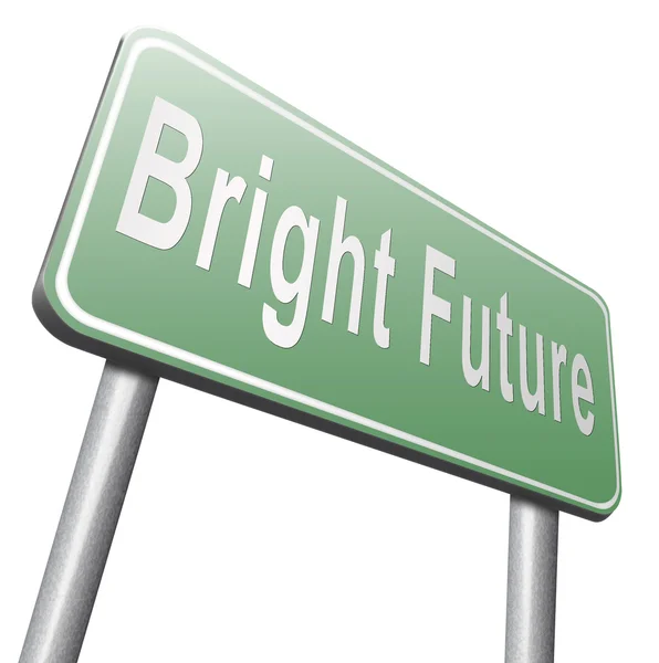Bright future road sign, billboard — Stockfoto
