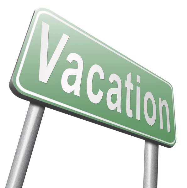 Vacation road sign, billboard — Stock Photo, Image