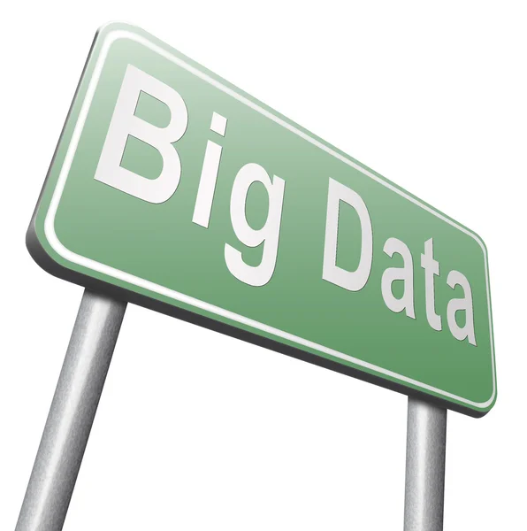 Big data panneau routier, panneau d'affichage — Photo