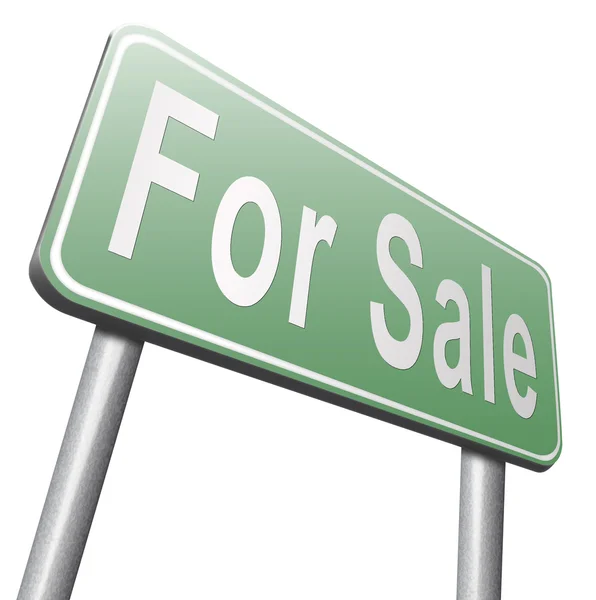 For sale road sign, billboard — Stock Photo, Image