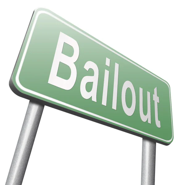 Bailout road sign, billboard — Stock Photo, Image