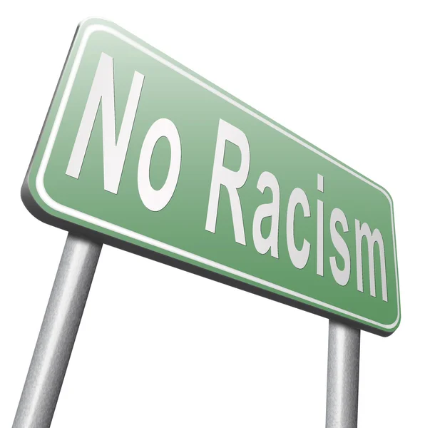 Nenhum sinal de estrada racismo, outdoor — Fotografia de Stock