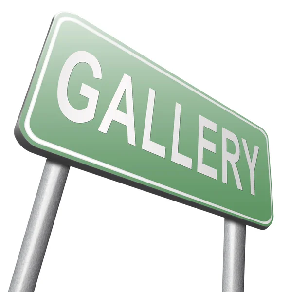 Galerie verkeersbord, billboard — Stockfoto