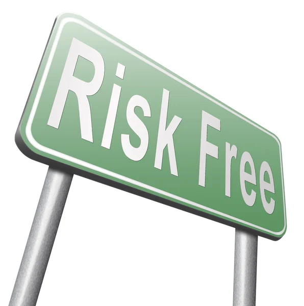 Risk free road sign, billboard — Stock Photo, Image