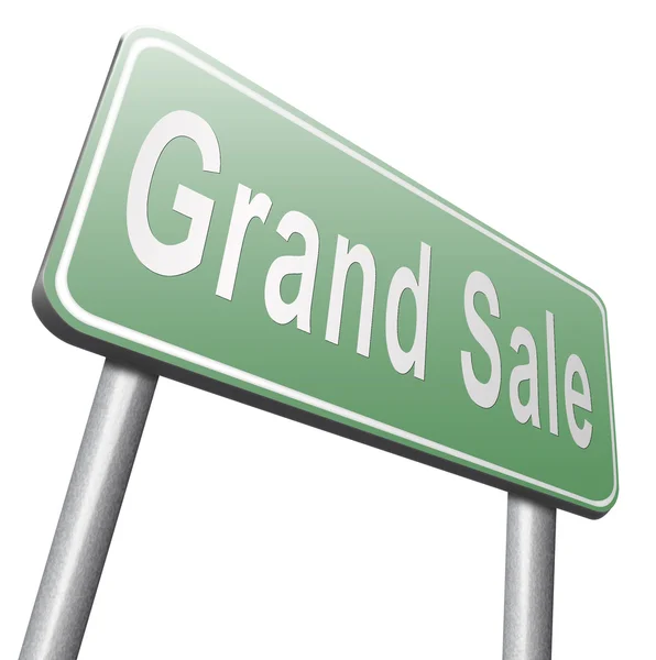 Grand sale road sign, billboard — Stock Photo, Image