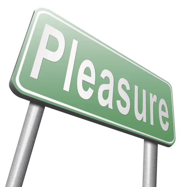 Pleasure road sign — Stockfoto