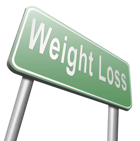 Weight loss road sign, billboard — Stock Photo, Image