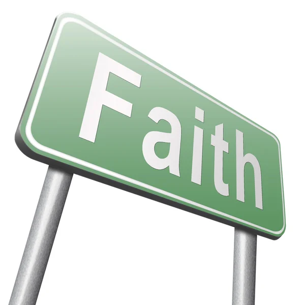 Faith road sign, billboard — Stockfoto