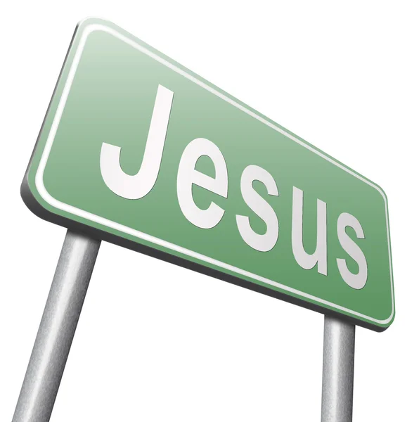 Дорожный знак Иисуса Христа — стоковое фото