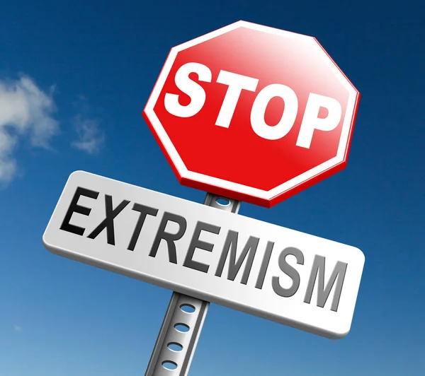 Stop segno estremismo — Foto Stock