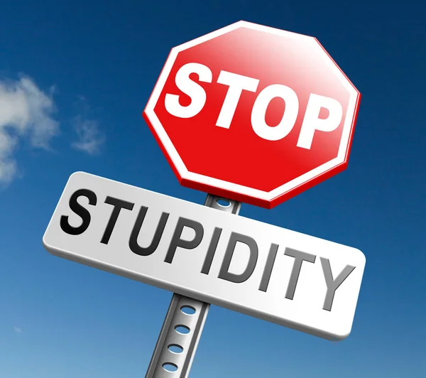 No stupidity sign — Stock Photo, Image