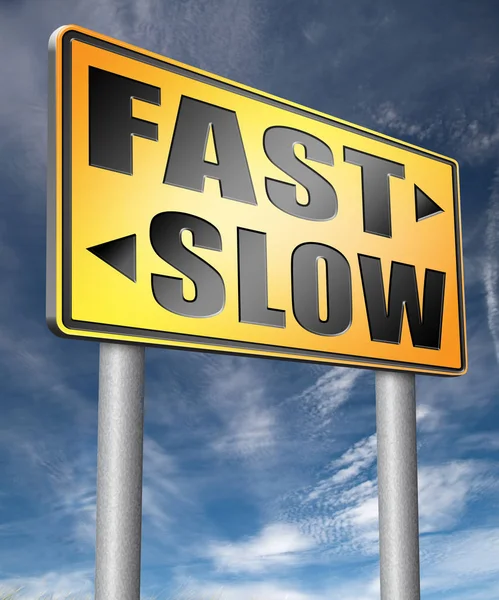 Ritmo veloce o lento — Foto Stock
