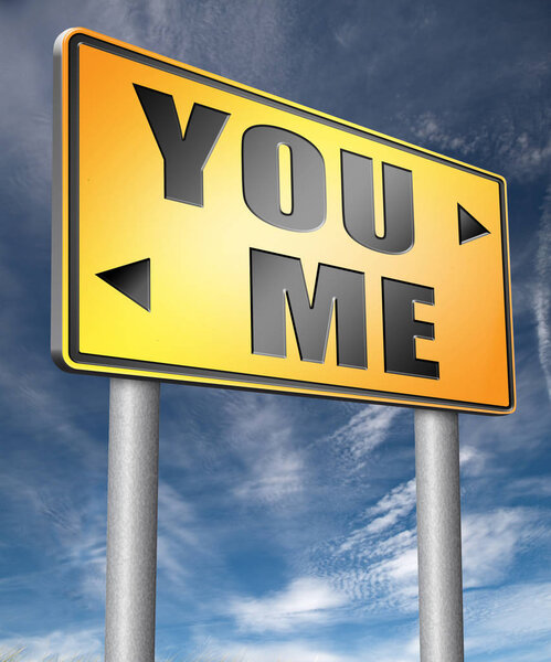 Я и вы 3D иллюстрация
