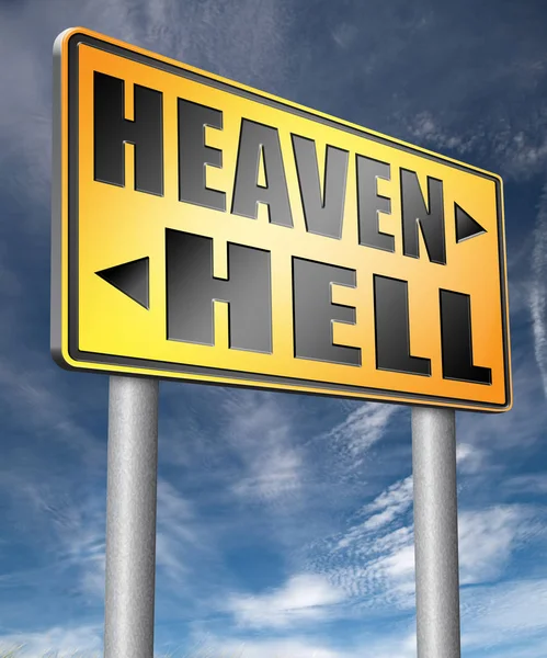 Heaven or hell 3D illustration — Stock Photo, Image