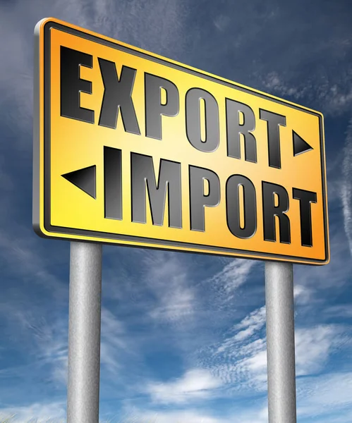 Import and export 3D illustration — Stock Photo, Image