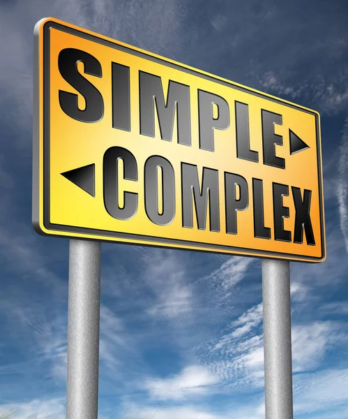 Simple or complex keep it easy — Stock Photo, Image