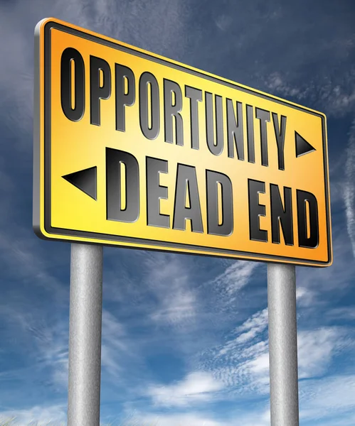 Opportunity or dead end road sign — Stock Photo, Image