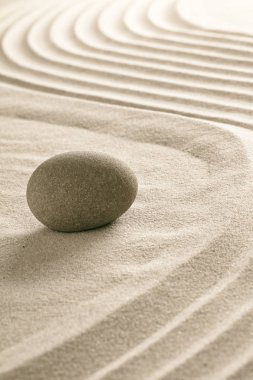 Zen taş ve kum Bahçesi 