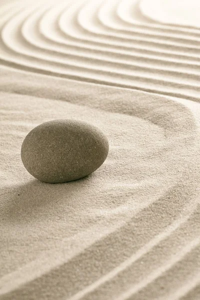 Zen Stein- und Sandgarten — Stockfoto