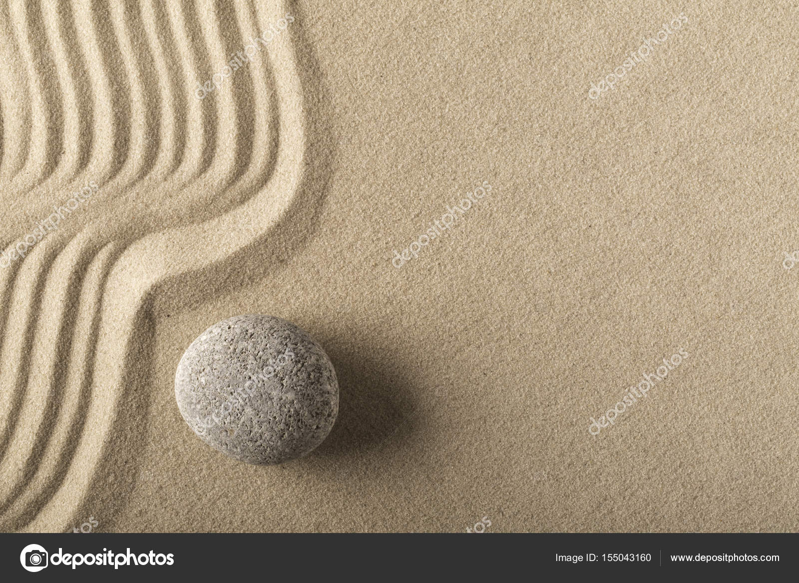 Pureza zen | arena y piedra zen — Foto de stock © kikkerdirk #155043160