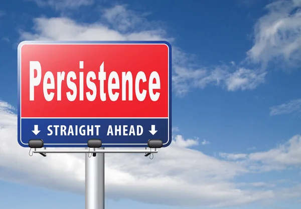 Persistence Road Sign Cloudy Sky Background — Stock Photo, Image