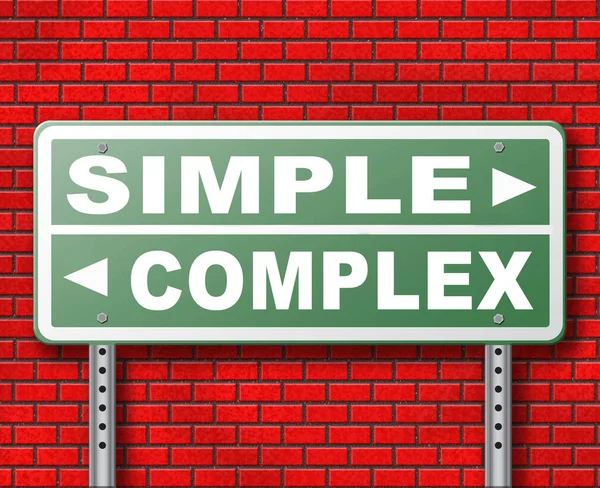 Complex Simple Road Sign Brick Wall Background — Stock Photo, Image