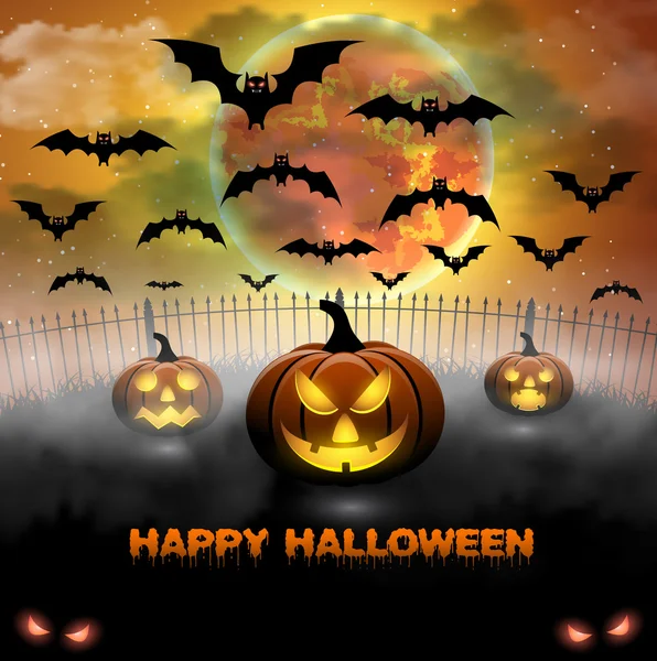 Carte effrayante pour Halloween . — Image vectorielle