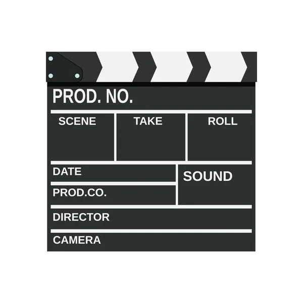 Negro abierto clapperboard . — Vector de stock