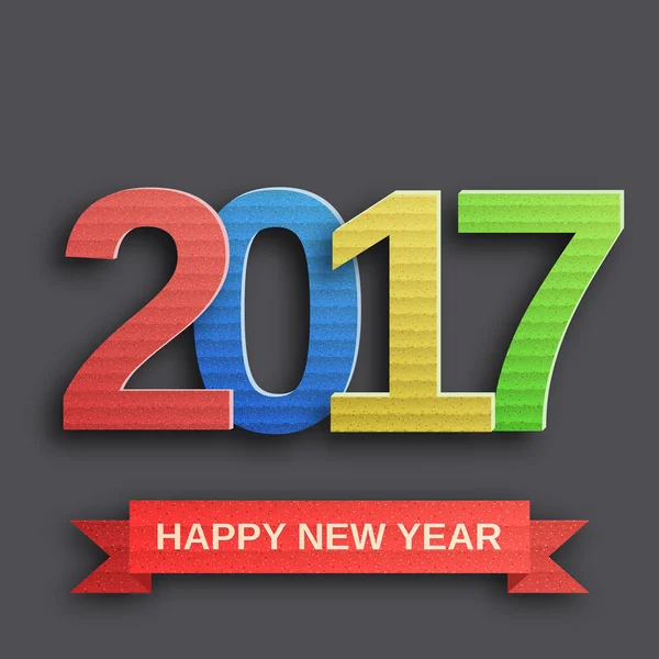 Feliz ano novo 2017 design — Vetor de Stock