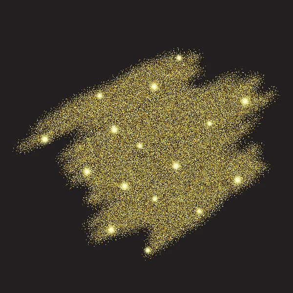 Gold sparkles on white background — Stock Vector