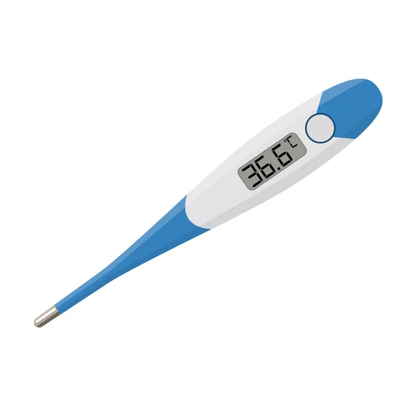 Medizinisches Thermometer flach Symbol. — Stockvektor