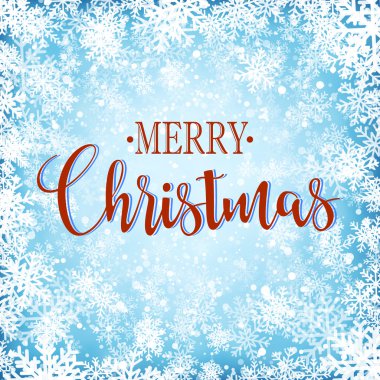 Kar taneleri ile neşeli christmasn arka plan