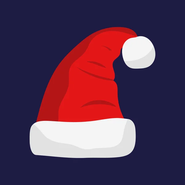 Красная шляпа Санта-Клауса — стоковый вектор