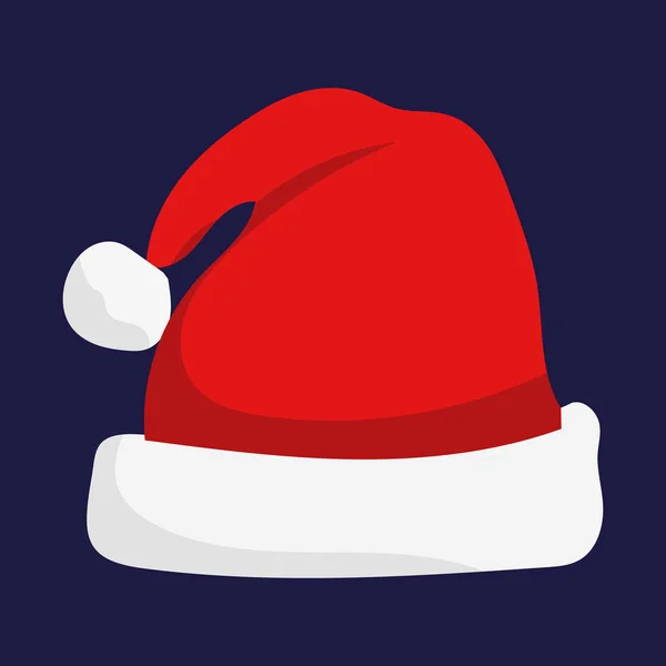 Święty Mikołaj czerwony kapelusz — Wektor stockowy