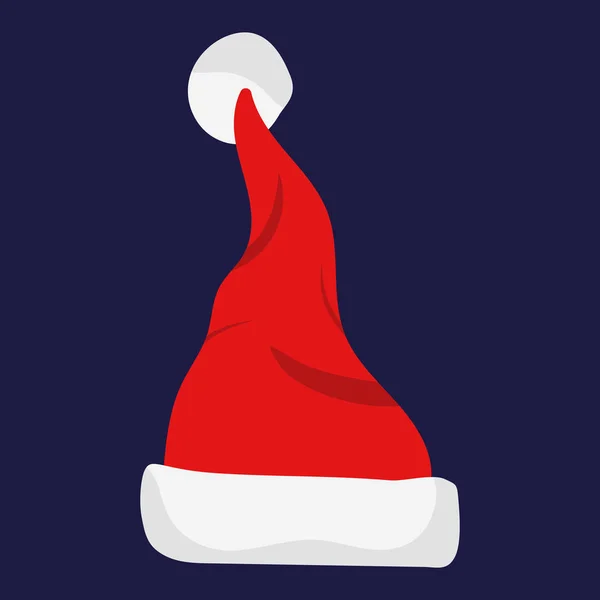 Cappello Babbo Natale rosso — Vettoriale Stock