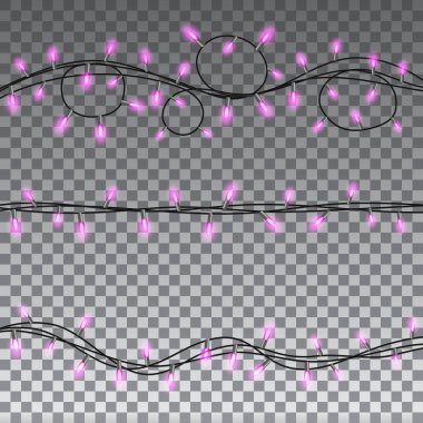 İzole tasarım öğeleri Noel ışıkları