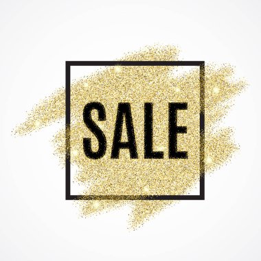 Altın glitter şablonu