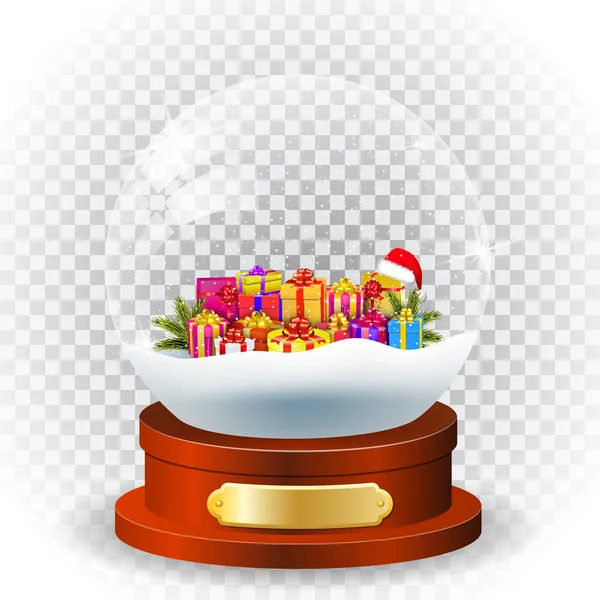 Vánoční zimní krajina Globe — Stockový vektor