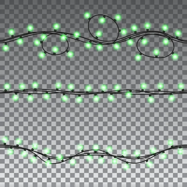 Christmas lights geïsoleerde ontwerpelementen — Stockvector