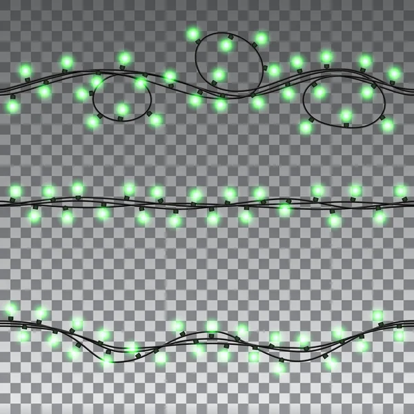 Lumières de Noël éléments de conception isolés — Image vectorielle