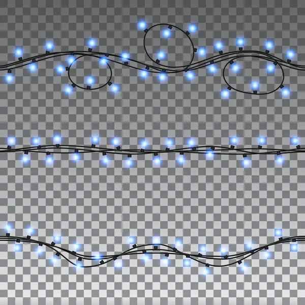 Luzes de Natal elementos de design isolado — Vetor de Stock