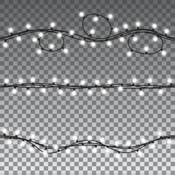 크리스마스 조명 고립 된 디자인 요소 — 스톡 벡터