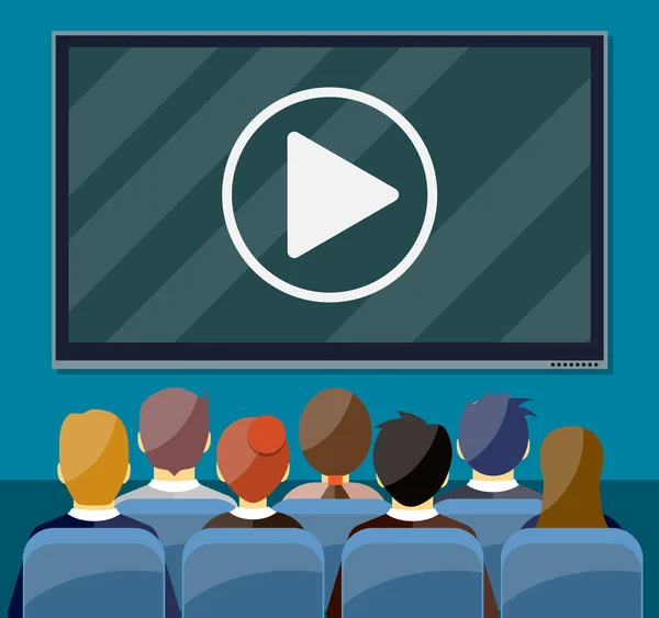 Cinéma, présentation vidéo d'entreprise , — Image vectorielle